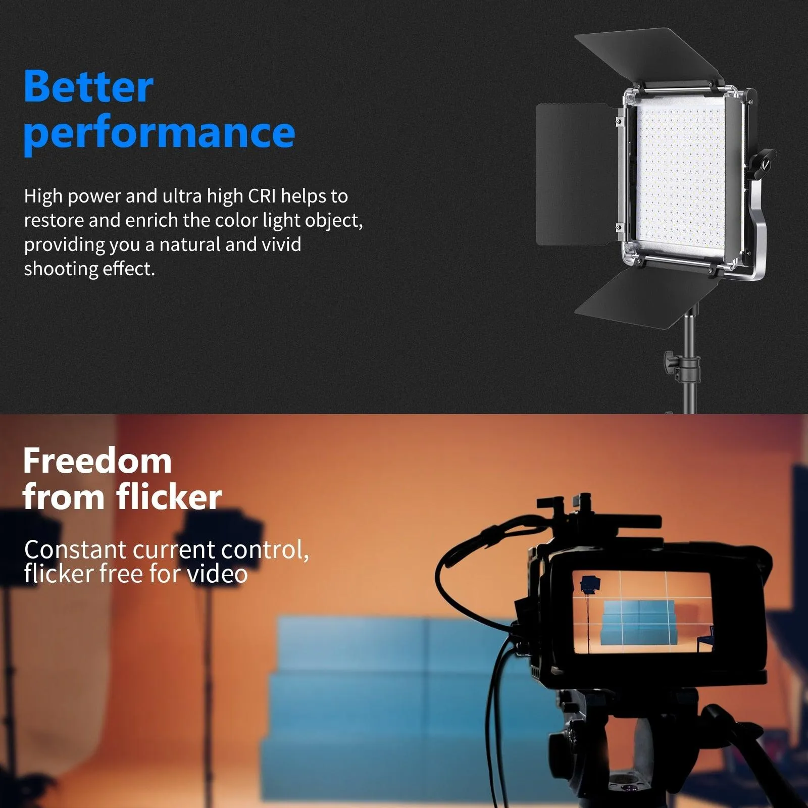 Neewer 2 or 3 Packs 660 RGB Led Light with APP Control, Photography Video Lighting Kit with Stands and Bag, 660 SMD LEDs CRI97