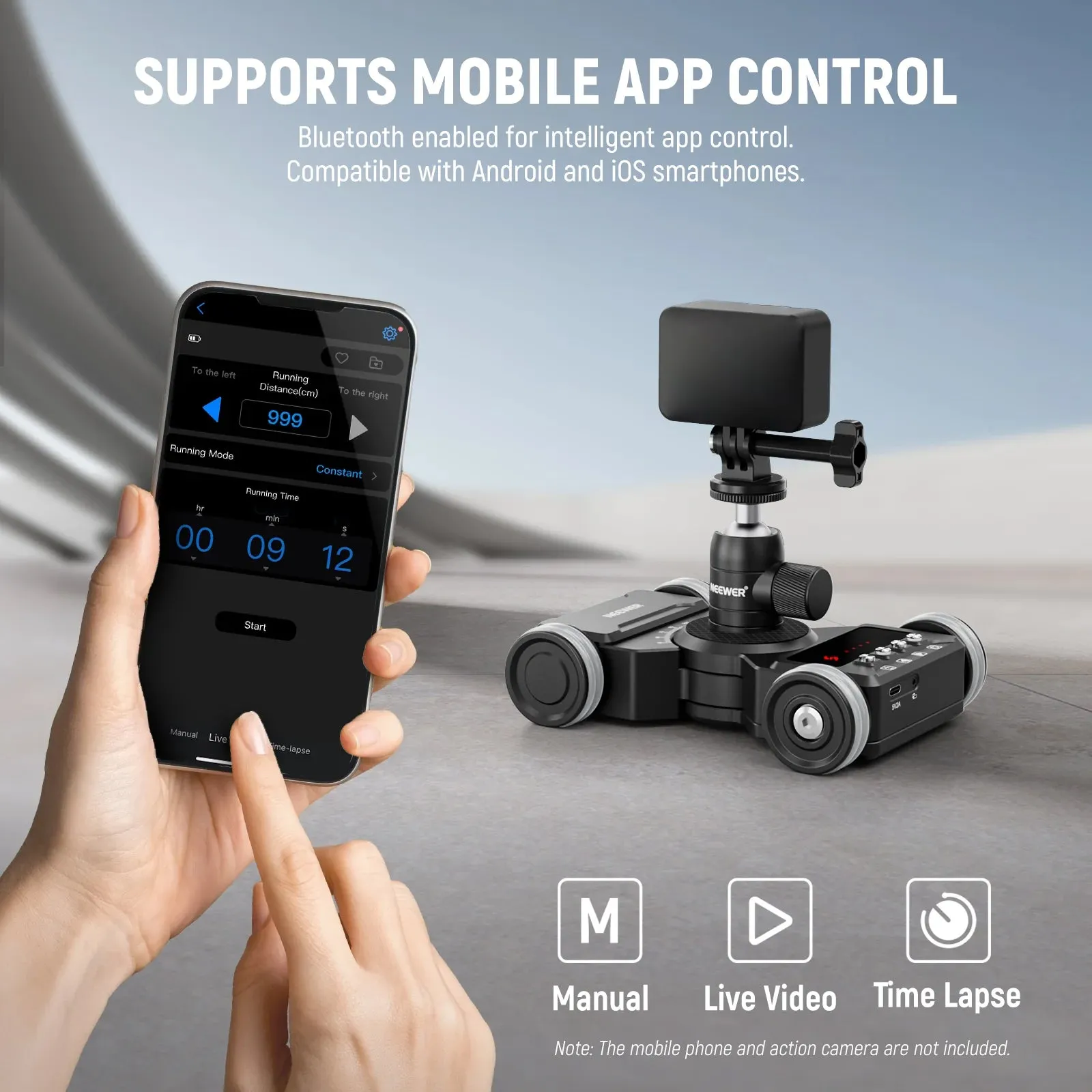 NEEWER DL300 Upgraded Motorized Camera Dolly Kit