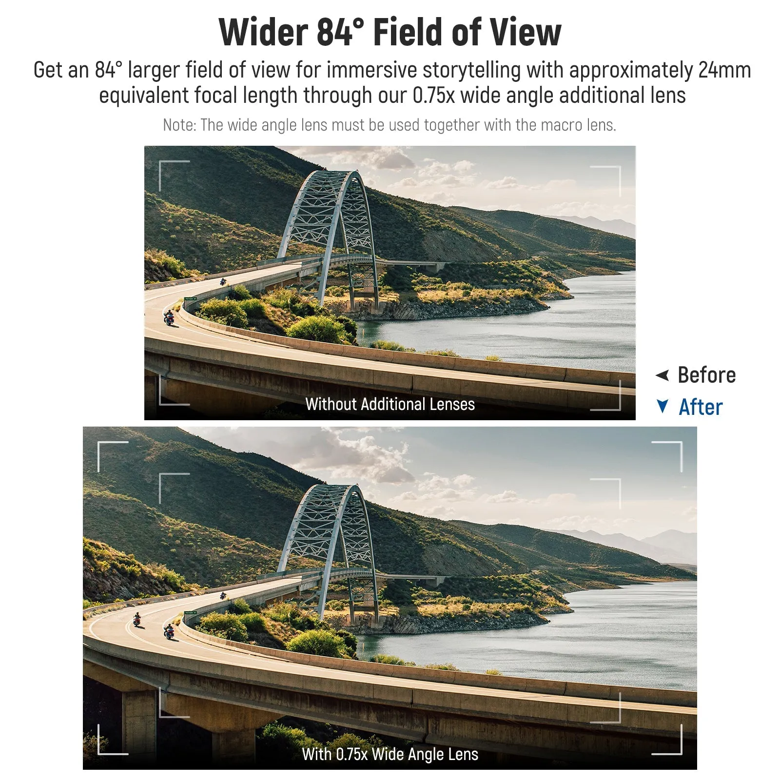 NEEWER LS-47 49mm 0.75x Wide Angle&1.4x Macro Additional Lens for Fujifilm X100 Series Cameras