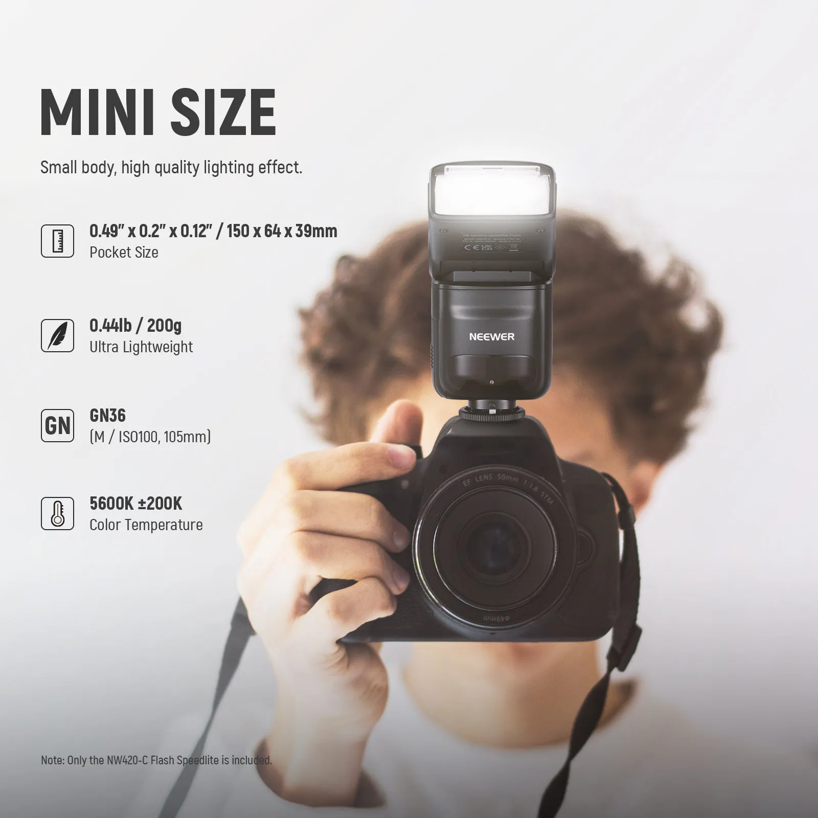 NEEWER NW420-C Mini TTL Speedlite Flash For Canon