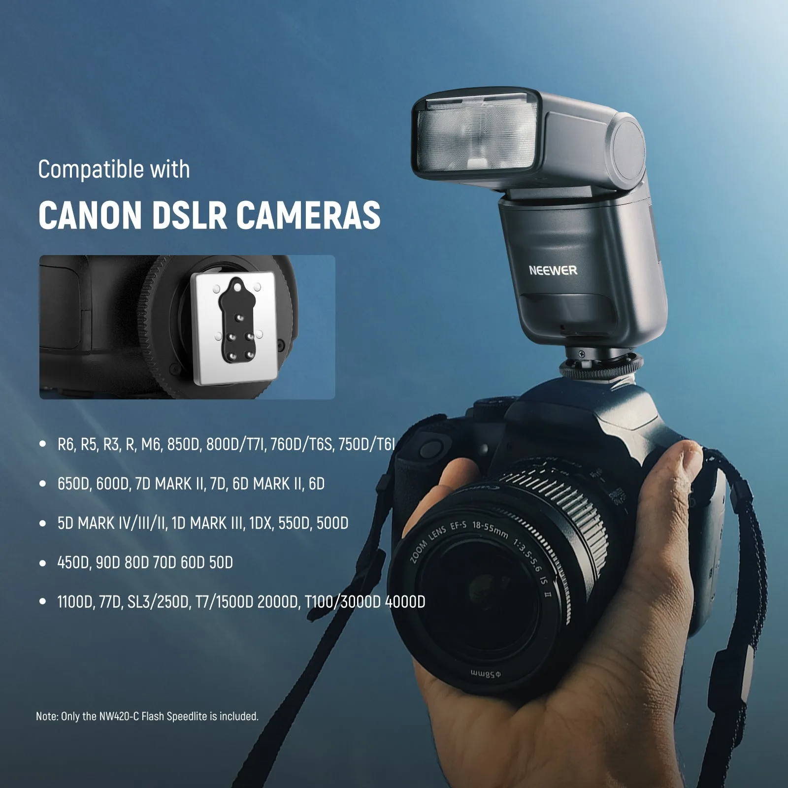 NEEWER NW420-C Mini TTL Speedlite Flash For Canon