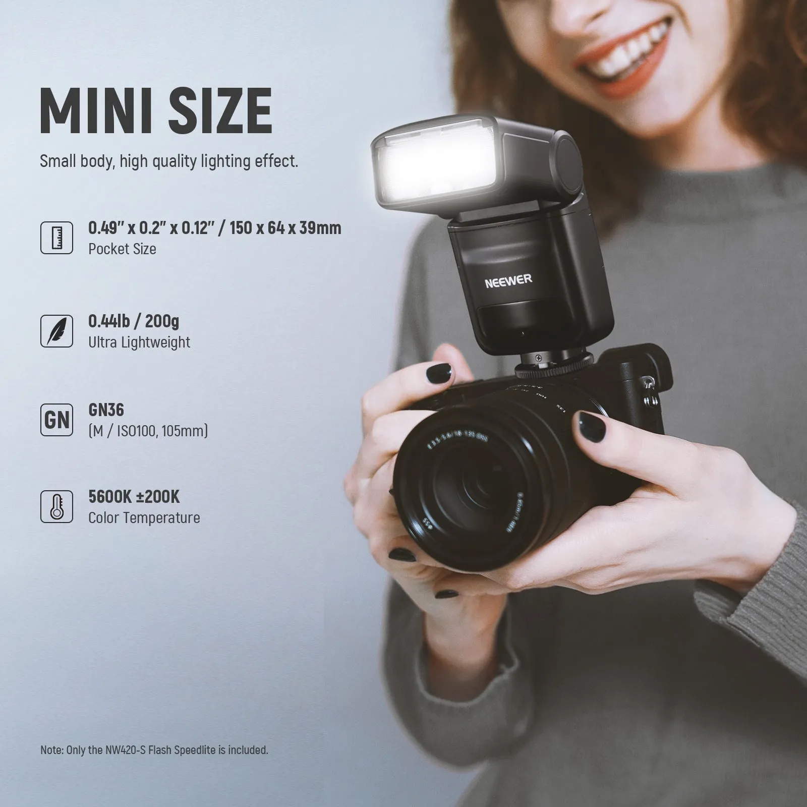 NEEWER NW420-S Mini 2.4G TTL HSS Speedlite Flash For Sony