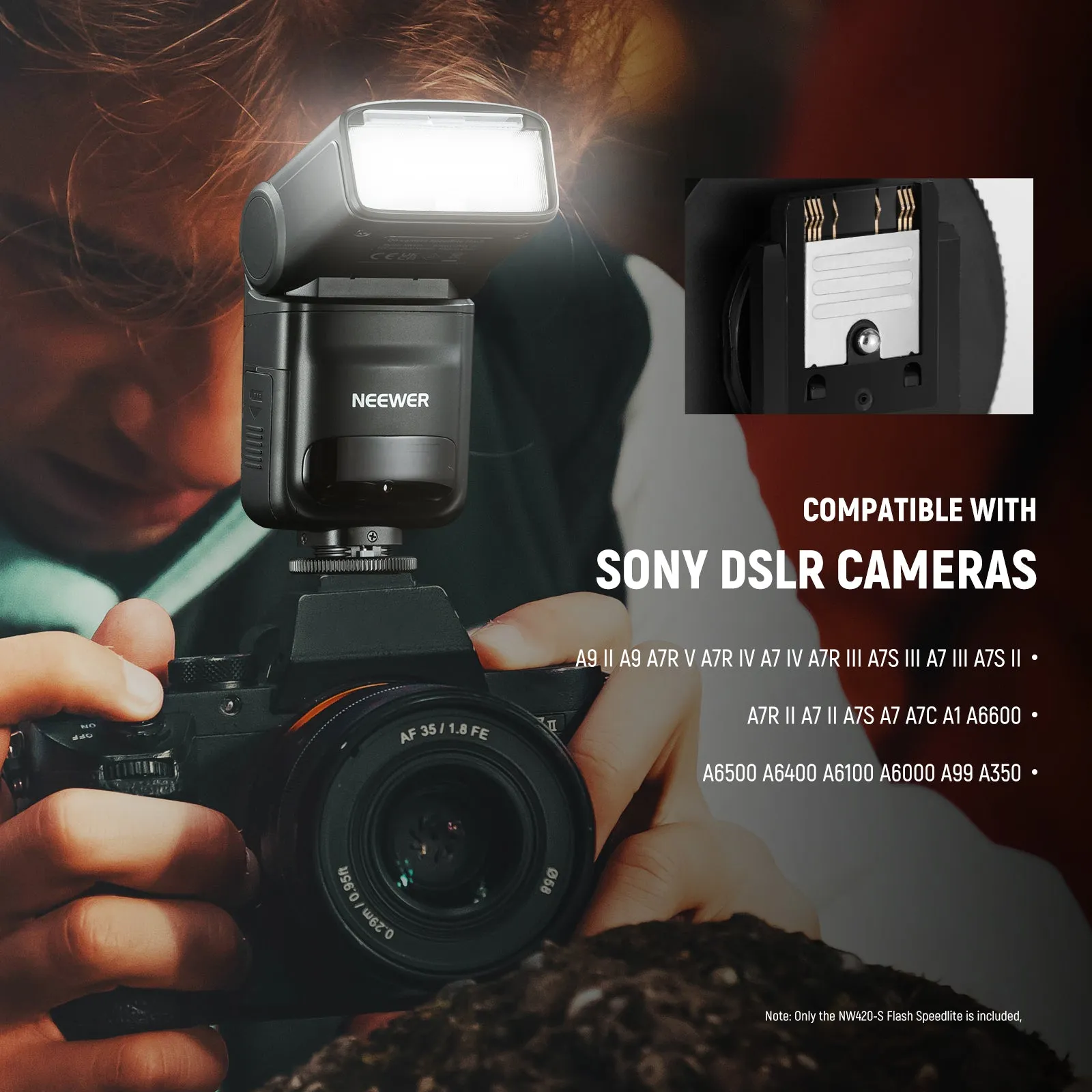 NEEWER NW420-S Mini 2.4G TTL HSS Speedlite Flash For Sony