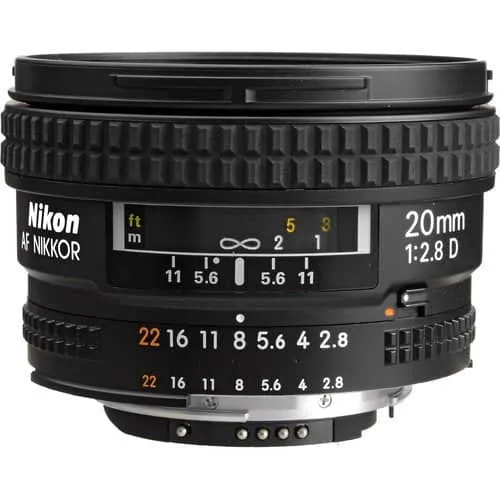 Nikon AF NIKKOR 20mm f/2.8D Lens