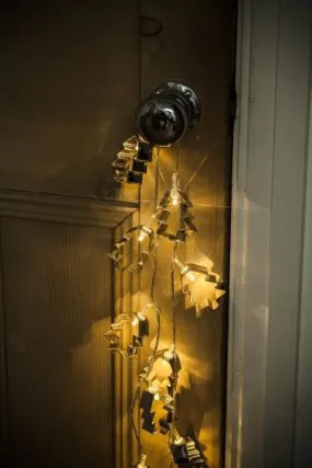 Noma Metal Tree Pastry Cutter Garland 10 Warm White LEDS