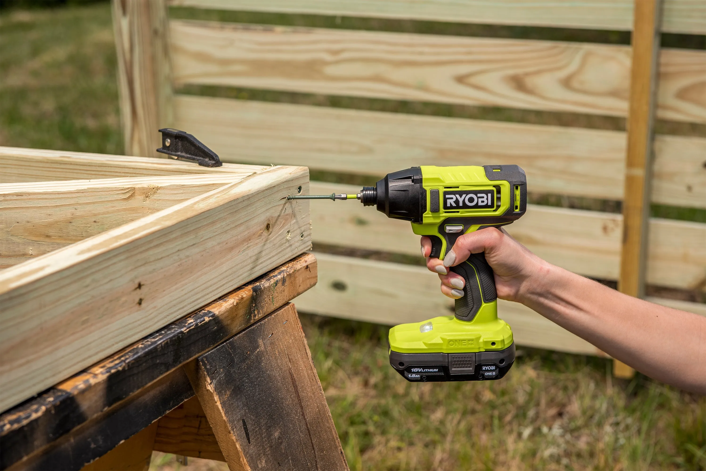 Open Box -  RYOBI ONE  18V Cordless 1/4 in. Impact Driver Kit with (2) 1.5 Ah Batteries and Charger