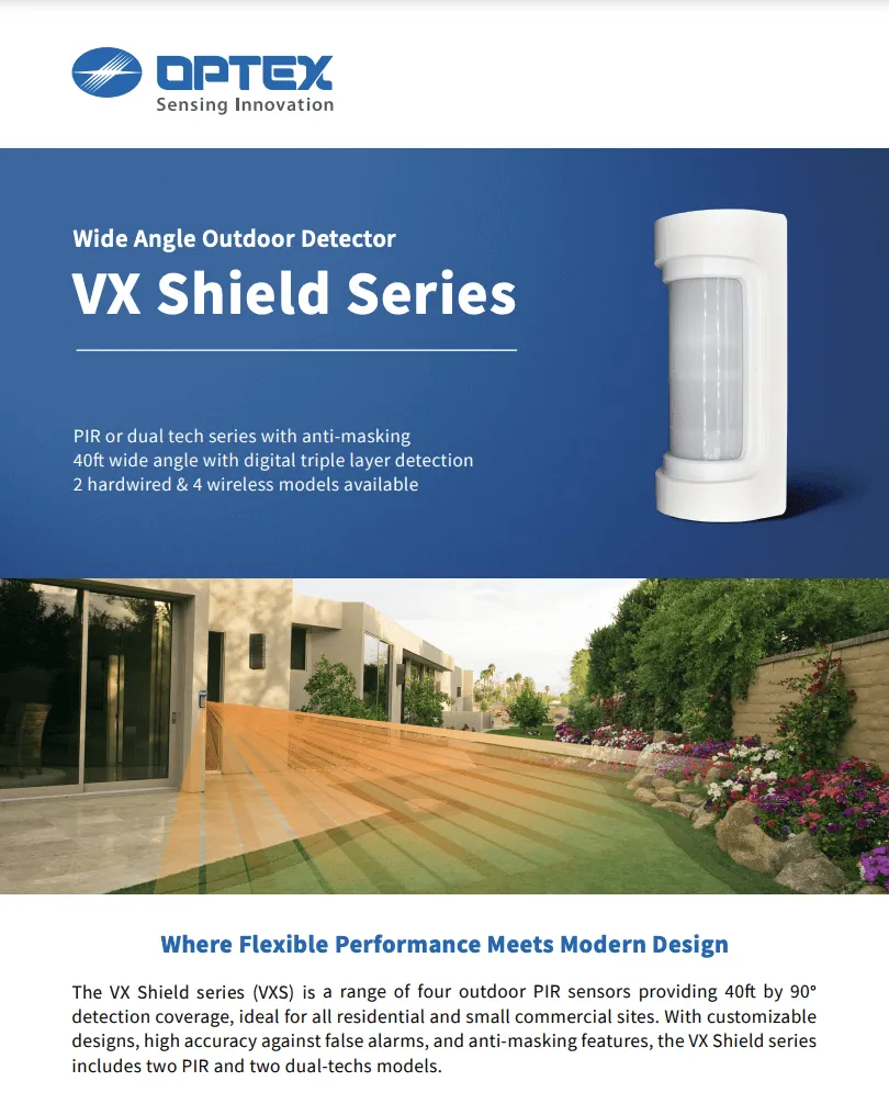 OPTEX VXI WIRED OUTDOOR LOW MOUNT PIR