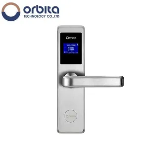 Orbita - E4031A - Mortise Hotel Lock - RFID - LCD Screen - Optional Lever Style - 6 VDC - Optional Finish - Grade 2 - Hotel Door Locks