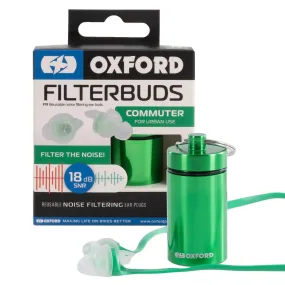 Oxford FilterBuds Commuter 18 SNR Ear Buds Clear / Green