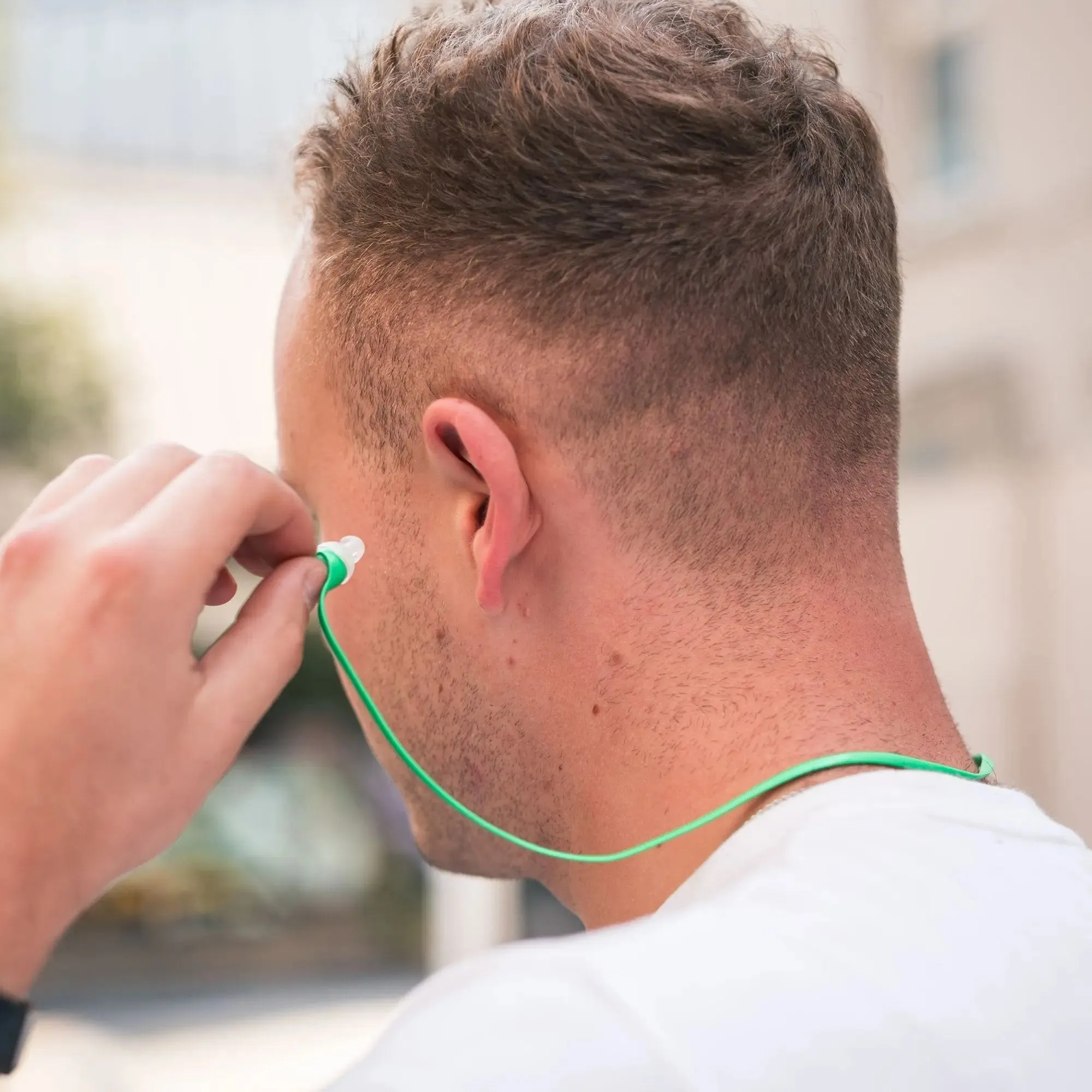 Oxford FilterBuds Commuter 18 SNR Ear Buds Clear / Green