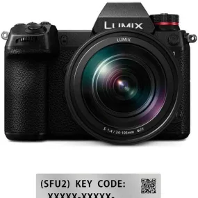 Panasonic LUMIX S1 24.2MP Digital Mirrorless Camera with 24-105mm Plus DMW-SFU2 S1 Filmmaker Upgrade Software Key (VLOG V GAMMUT/4K 60P 4:2:2 10bit/LUT) Bundle
