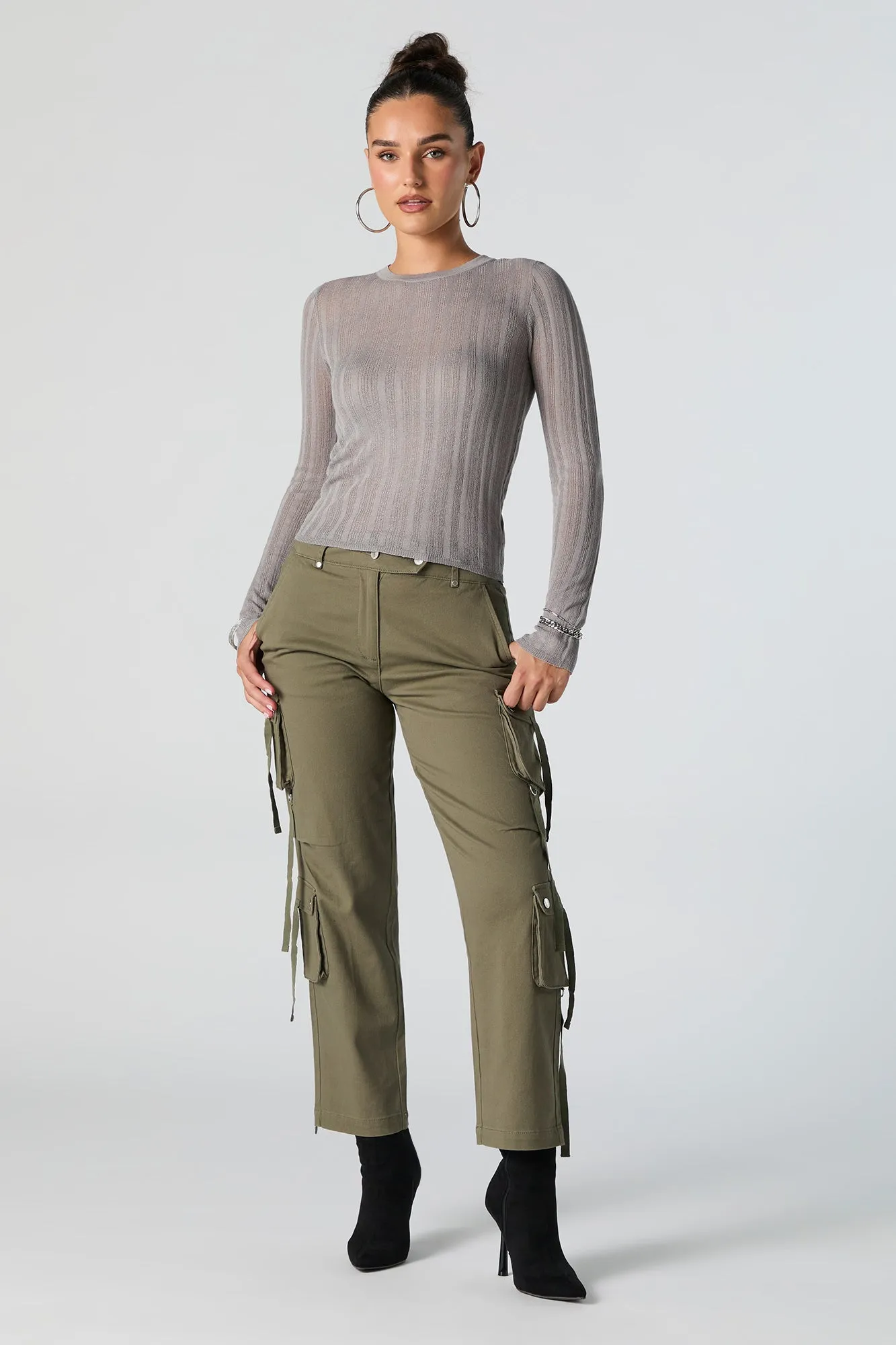Pantalon cargo utilitaire à jambe droite