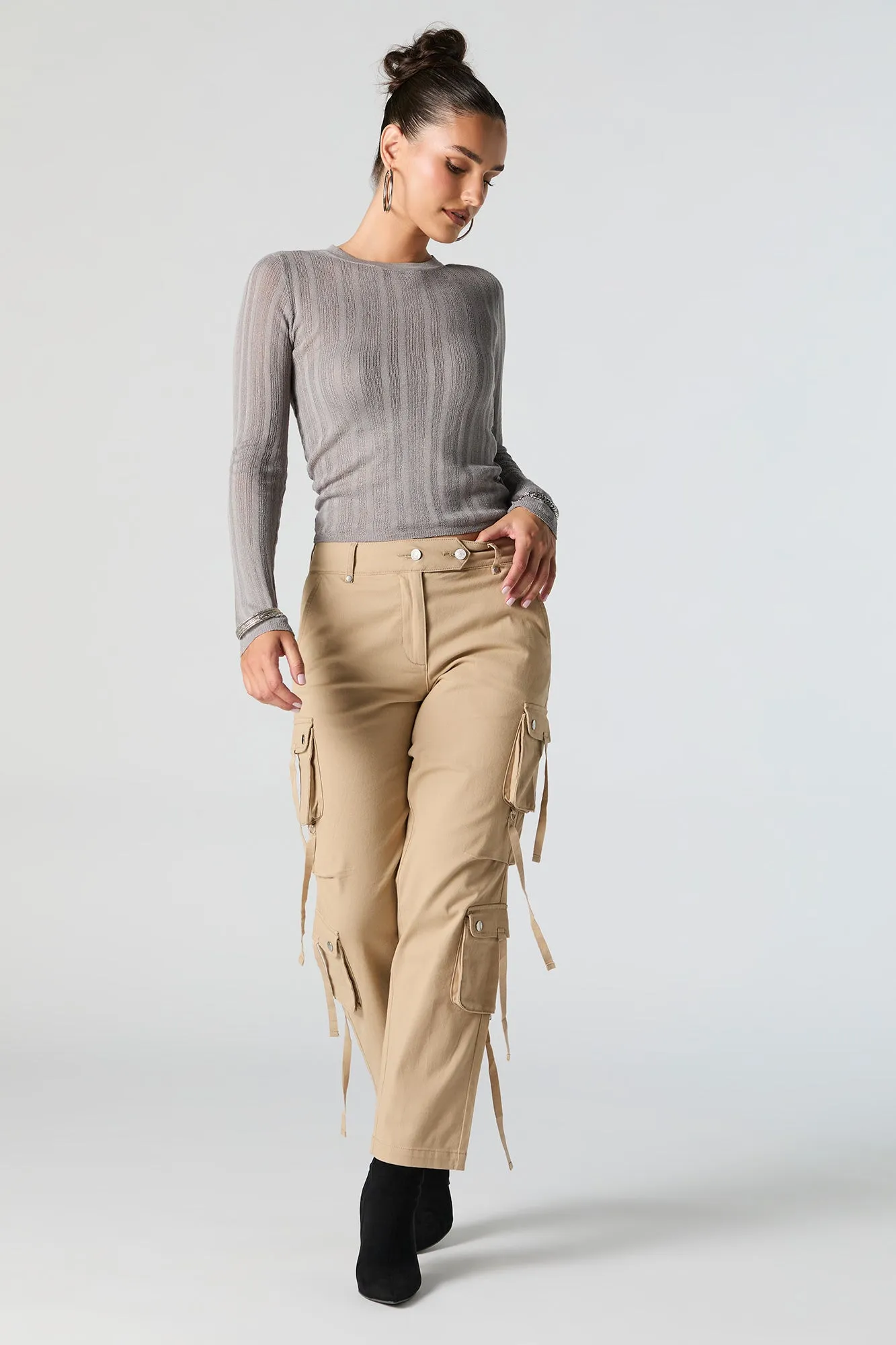 Pantalon cargo utilitaire à jambe droite