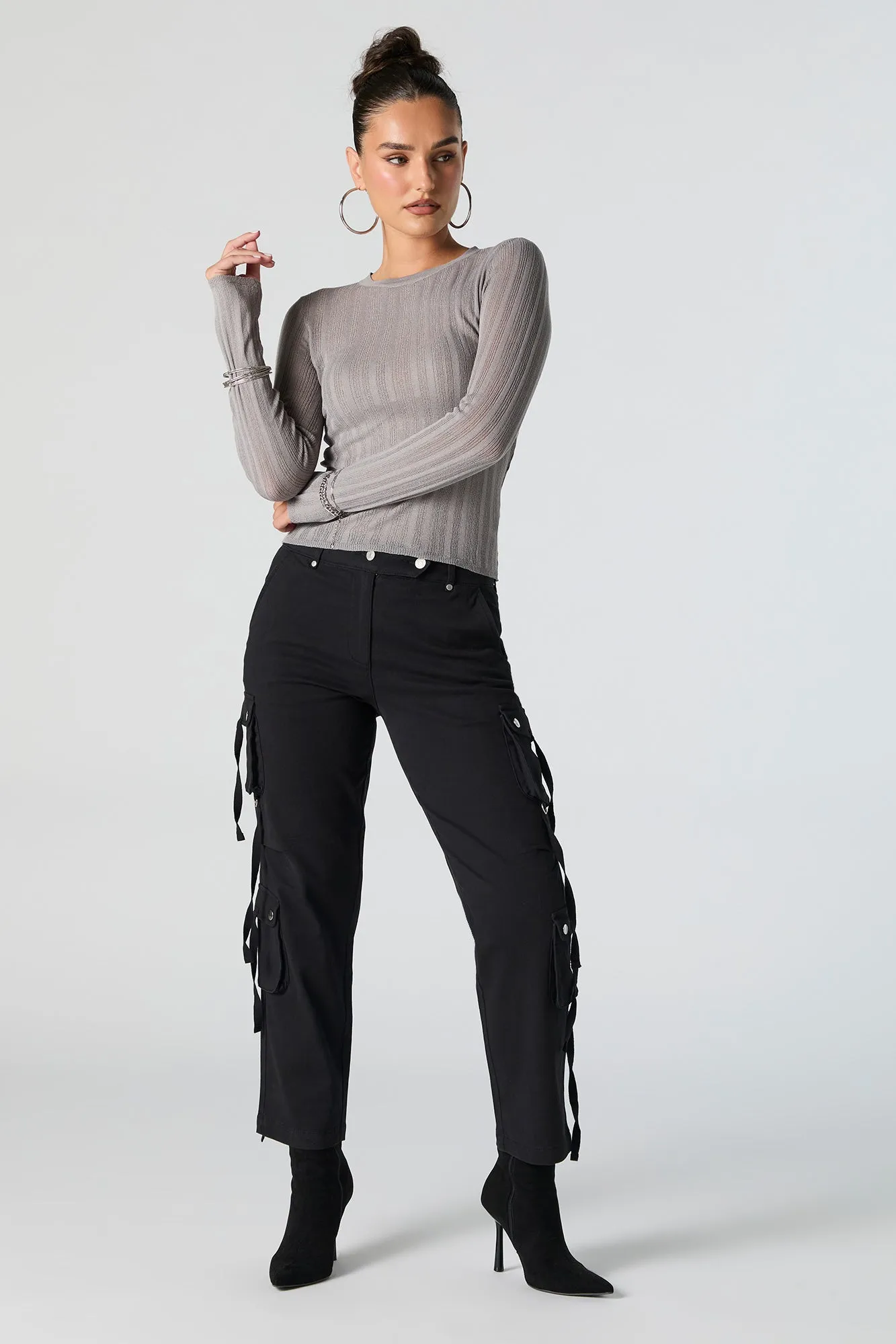 Pantalon cargo utilitaire à jambe droite