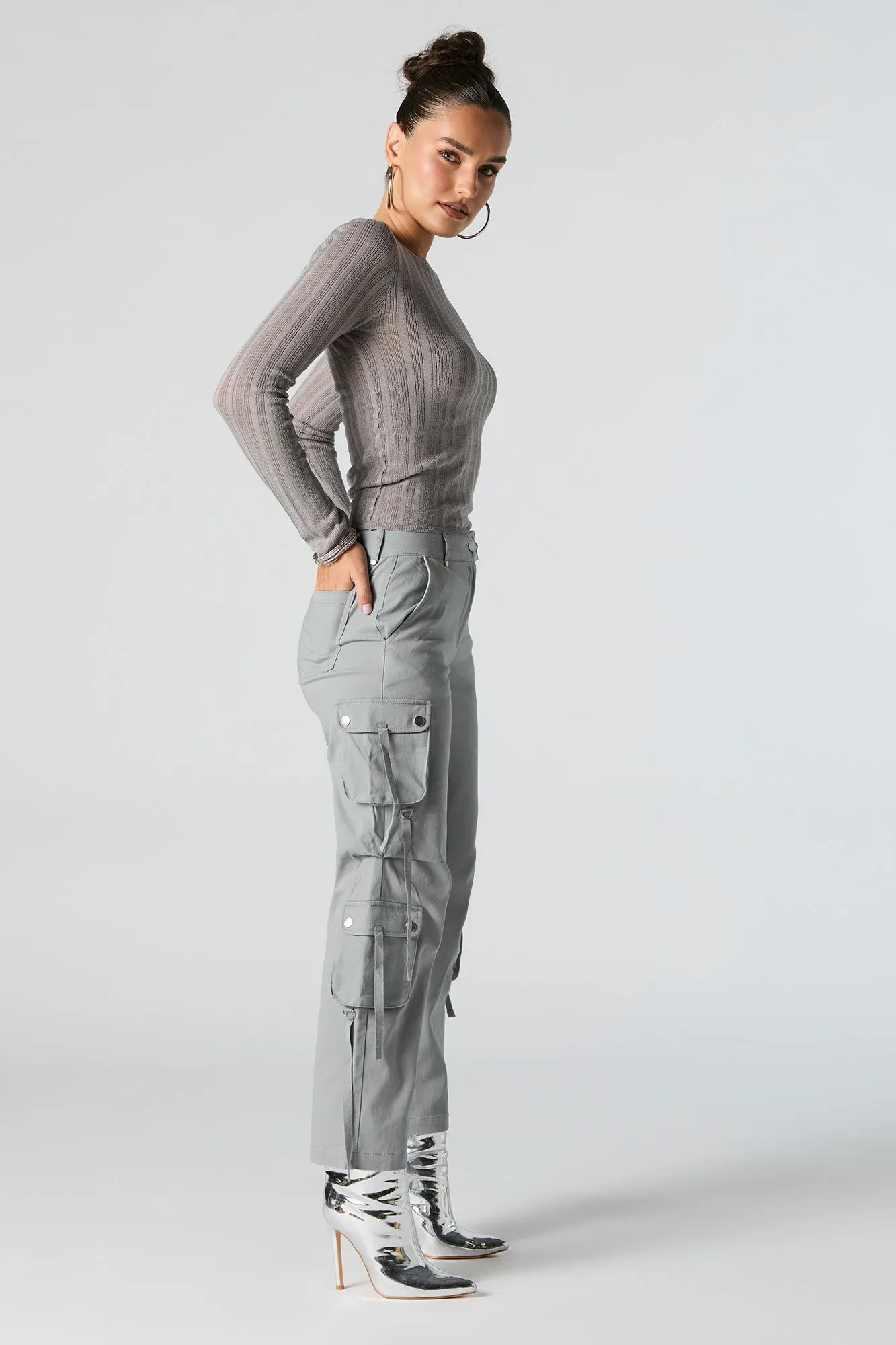 Pantalon cargo utilitaire à jambe droite
