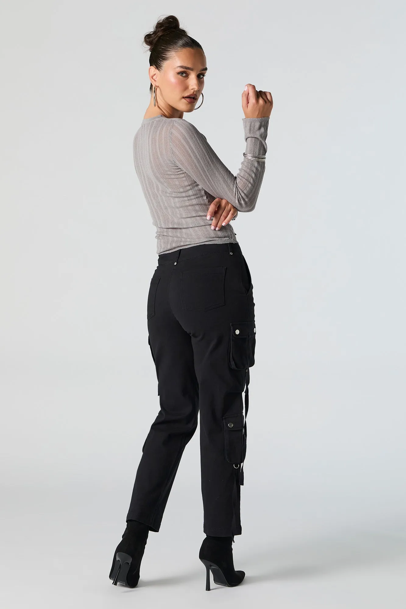Pantalon cargo utilitaire à jambe droite
