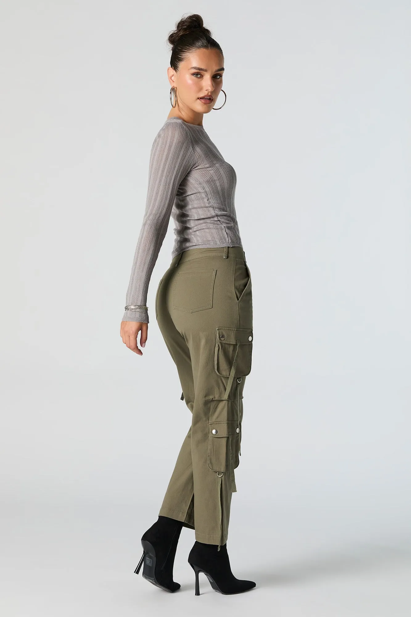 Pantalon cargo utilitaire à jambe droite