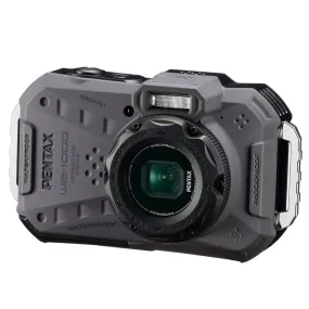 Pentax WG-1000 16MP 4x Zoom Tough Compact Camera - Grey