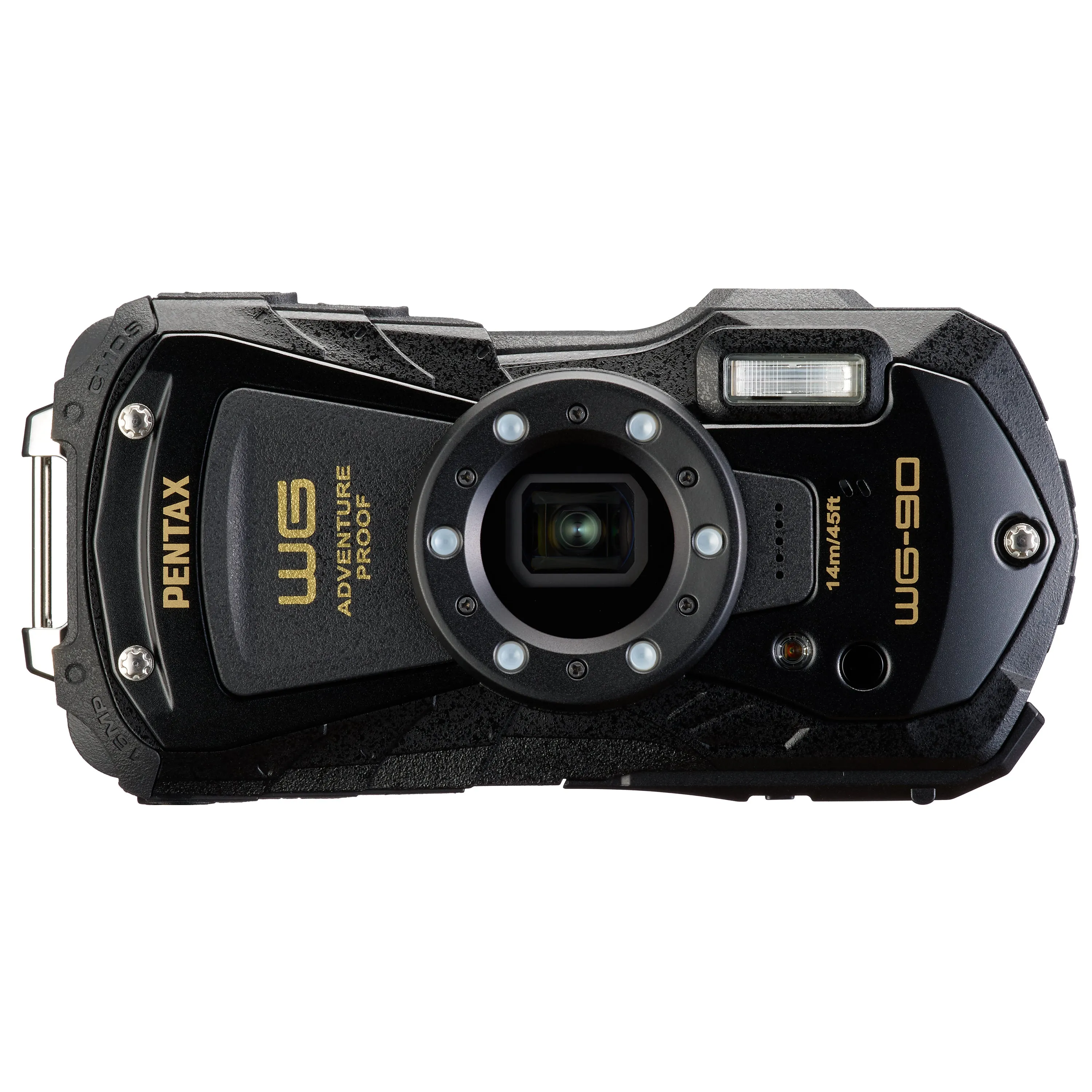 Pentax WG-90 16MP 5x Zoom Tough Compact Camera - Black