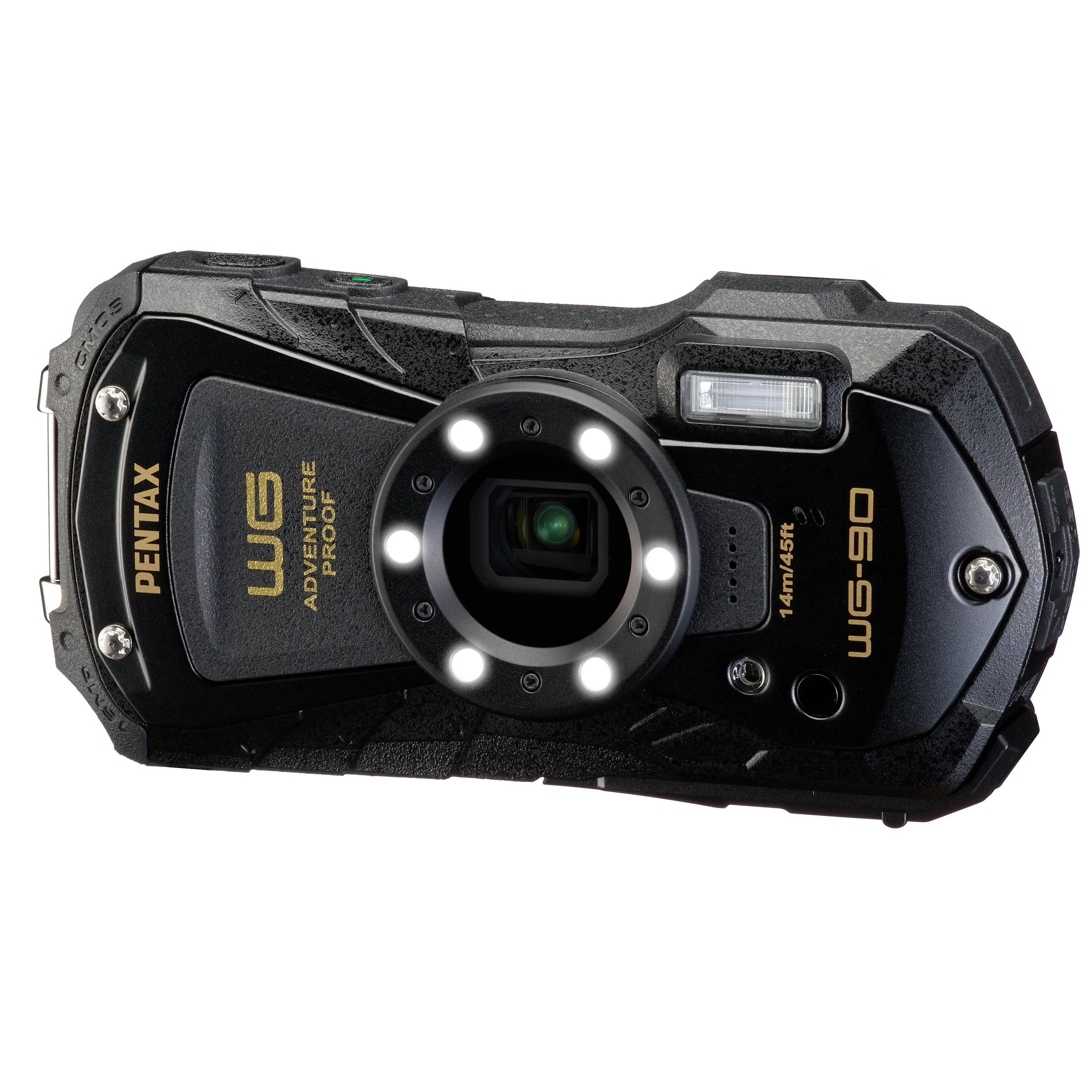 Pentax WG-90 16MP 5x Zoom Tough Compact Camera - Black