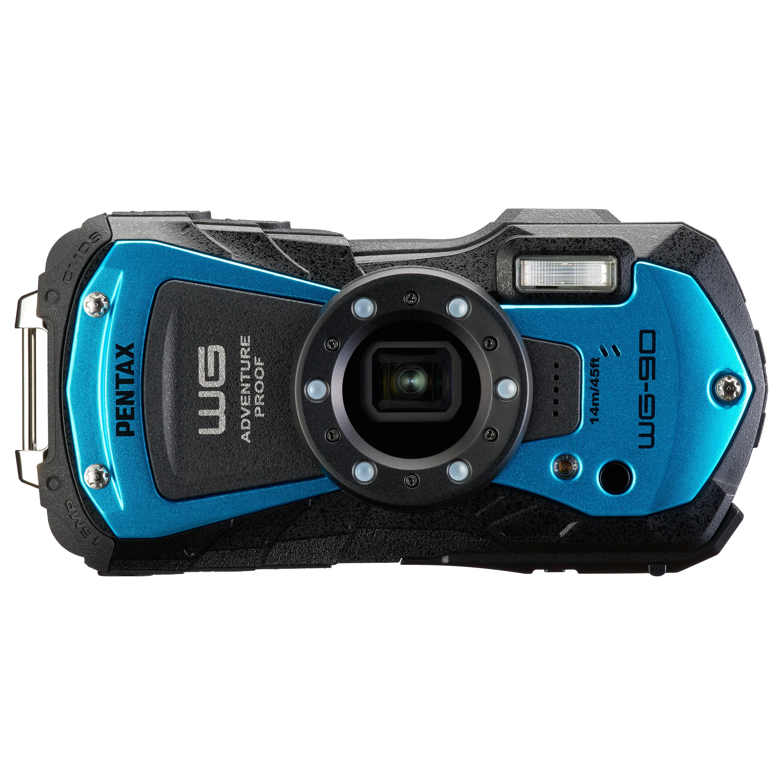 Pentax WG-90 16MP 5x Zoom Tough Compact Camera - Blue