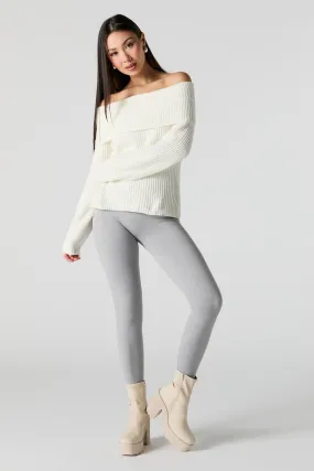 Ribbed Faux Fur Lined Legging