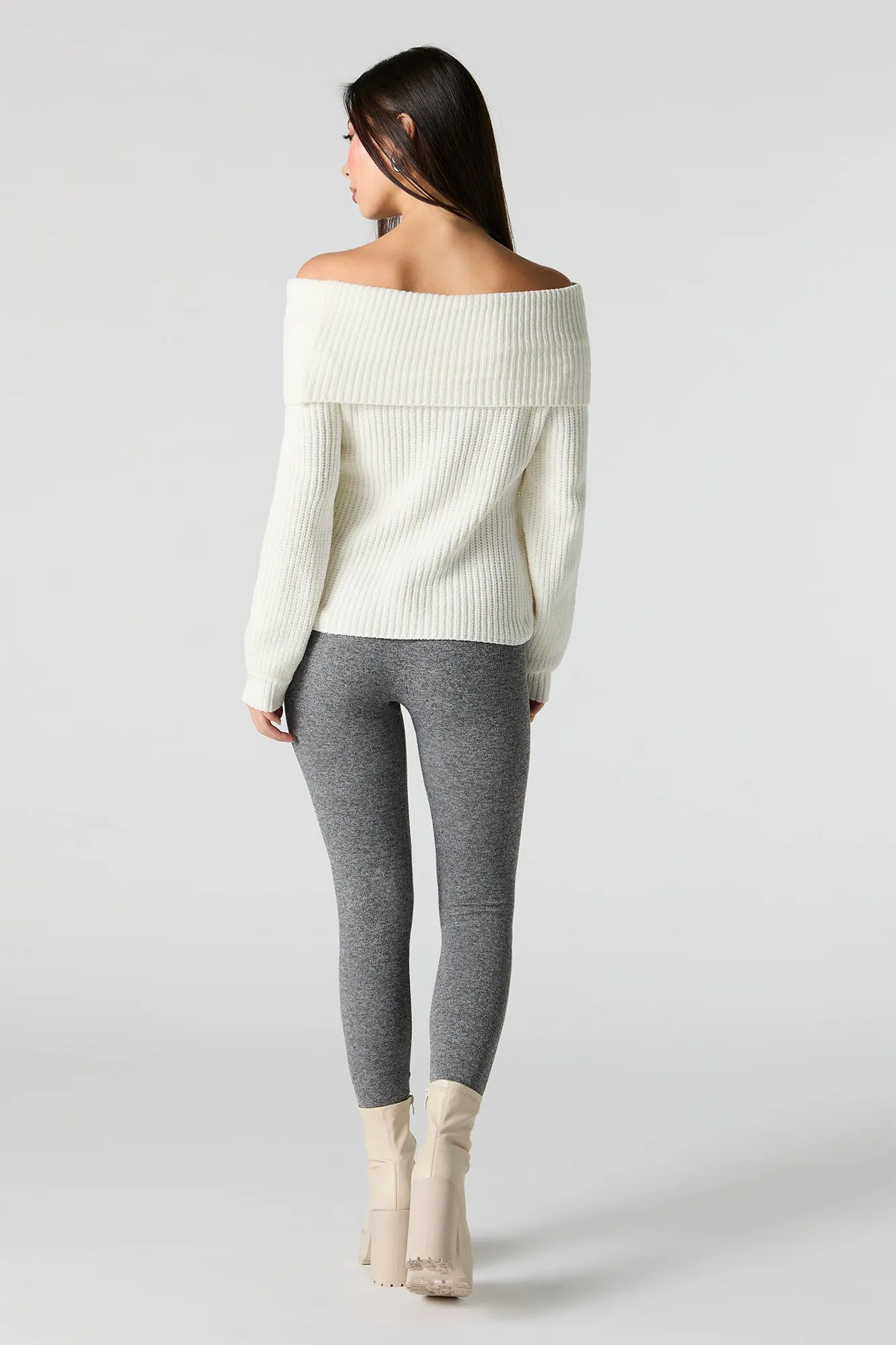 Ribbed Faux Fur Lined Legging