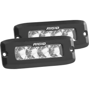 RIGID SR-Q Series PRO Flood Optic Flush Mount Black Housing Pair