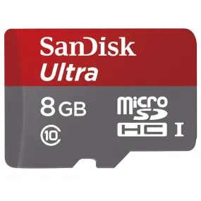SanDisk Ultra 64GB microSDXC UHS-I Card with Adapter, Grey/Red, Standard Packaging (SDSQUNC-064G-GN6MA)