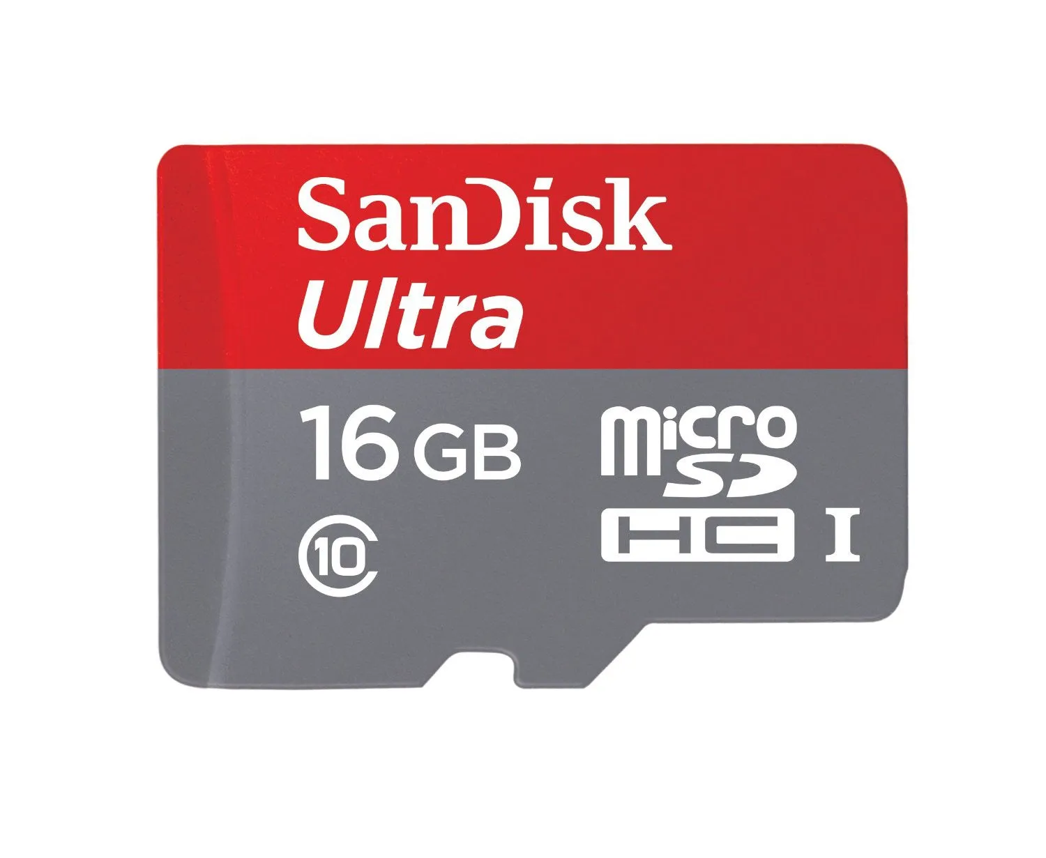 SanDisk Ultra 64GB microSDXC UHS-I Card with Adapter, Grey/Red, Standard Packaging (SDSQUNC-064G-GN6MA)