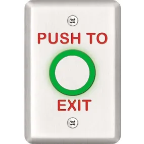 SDC 463U 460 Series Single Gang Capacitive Touch Sensor, Push To Exit, Electronic Timer, Adjustable or Alternate Action (On/Off), Dull Stainless