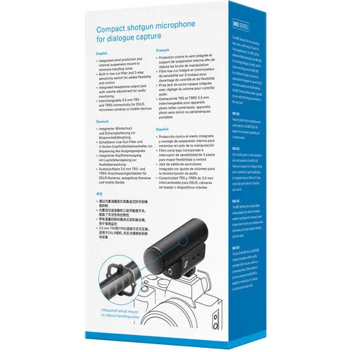 Sennheiser MKE 400 Camera-Mount Shotgun Microphone (2nd Generation)