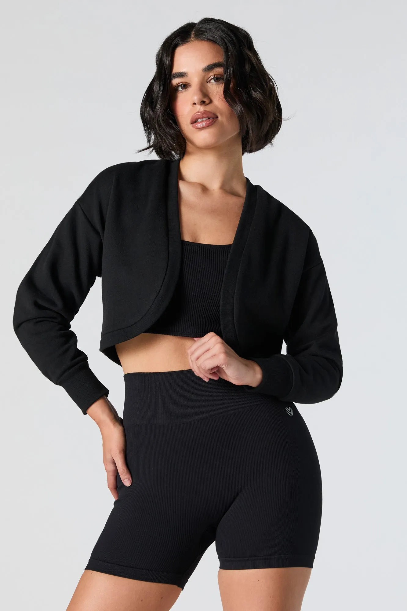Short de cycliste Active sans couture côtelé
