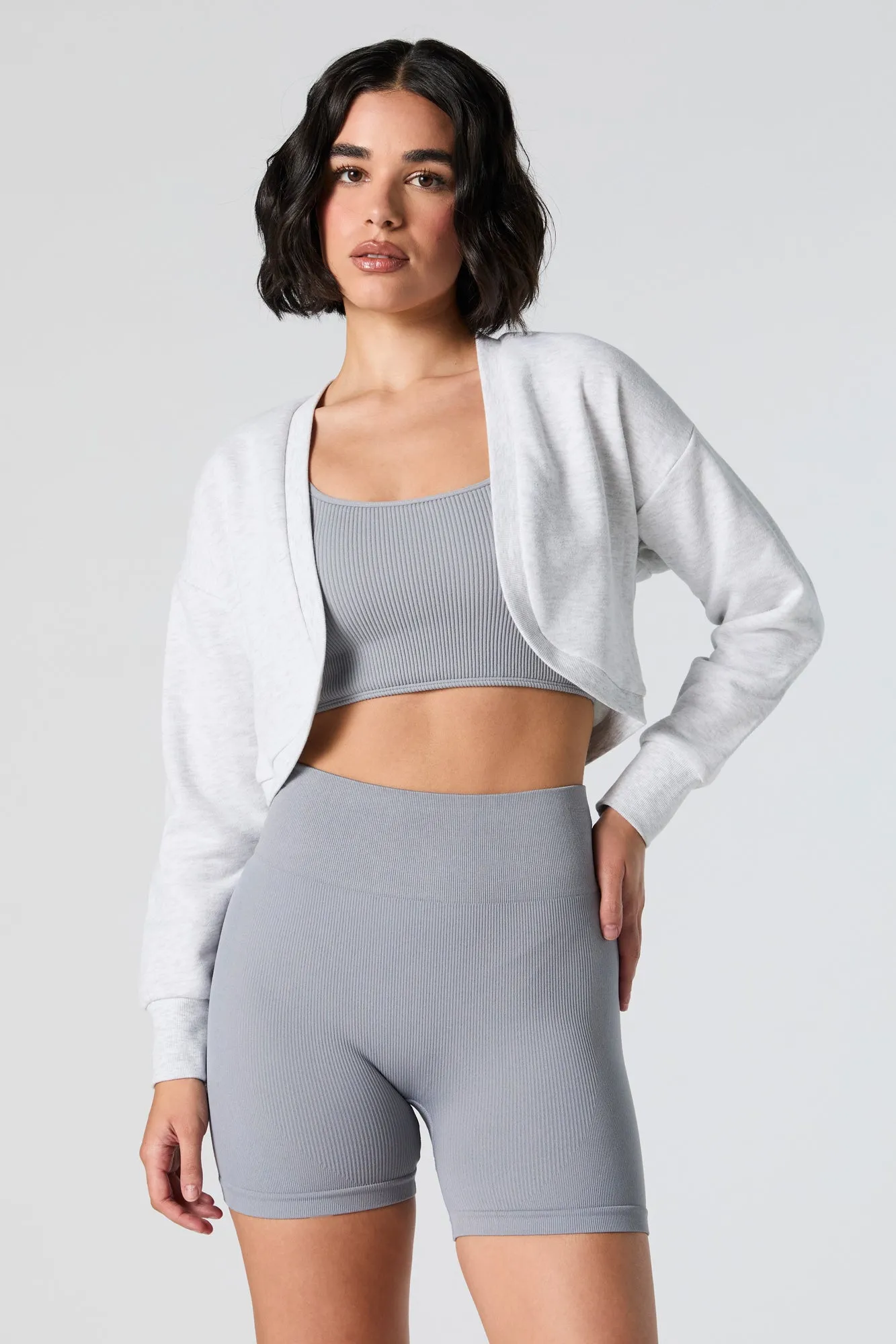 Short de cycliste Active sans couture côtelé