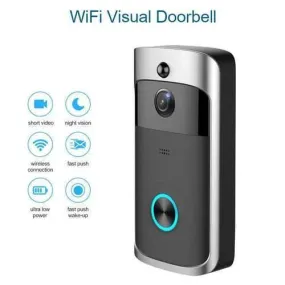 Silver Black Mini Smart Video  WiFi DoorBell
