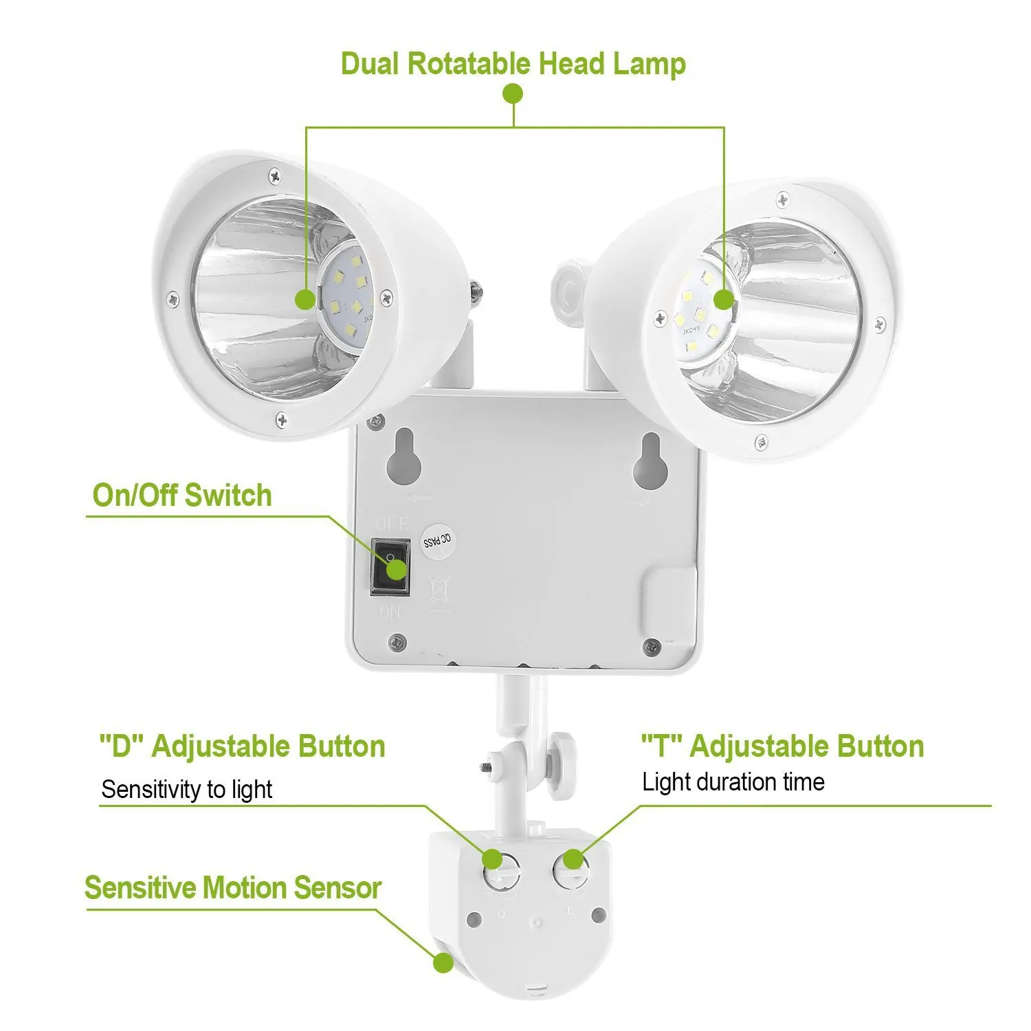 Solar Lights 22 LEDs Outdoor Security