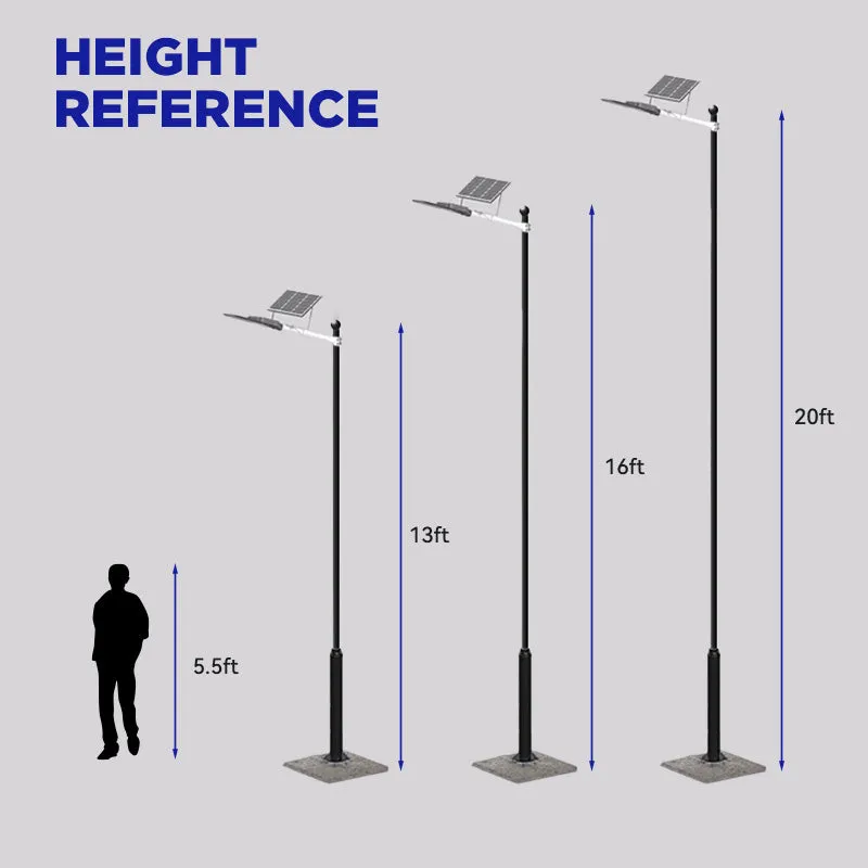 Solar Street Light Split Pole 13FT/16FT/20FT