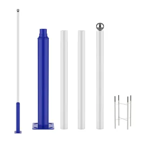 Solar Street Light Split Pole 13"-16" Tall -Black
