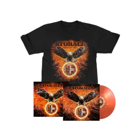 Storace - Crossfire - 1LP Red/Yellow Spatter, T-Shirt, Art Card (signed)