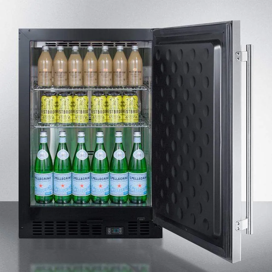 Summit 24" Wide Built-In Beverage Fridge SCR610BLSD