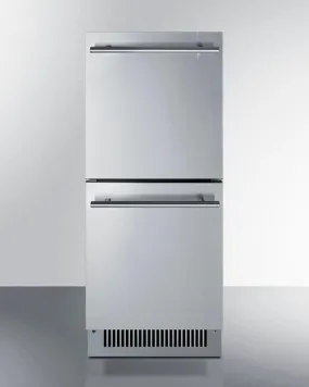 Summit ADRD15 15" Wide 2-drawer All-refrigerator, ADA Compliant