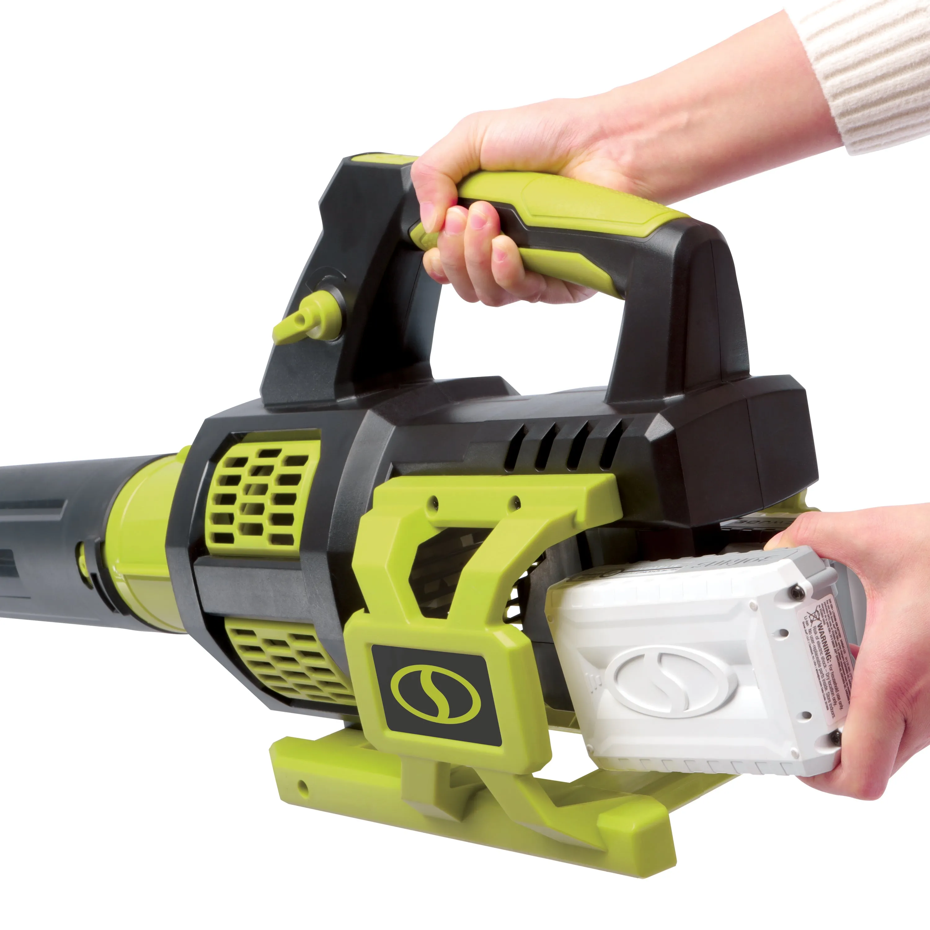 Sun Joe 24V-X2-JB500 Cordless Brushless Turbine Jet Blower | W/ 2 x 2.0-Ah Batteries   Charger