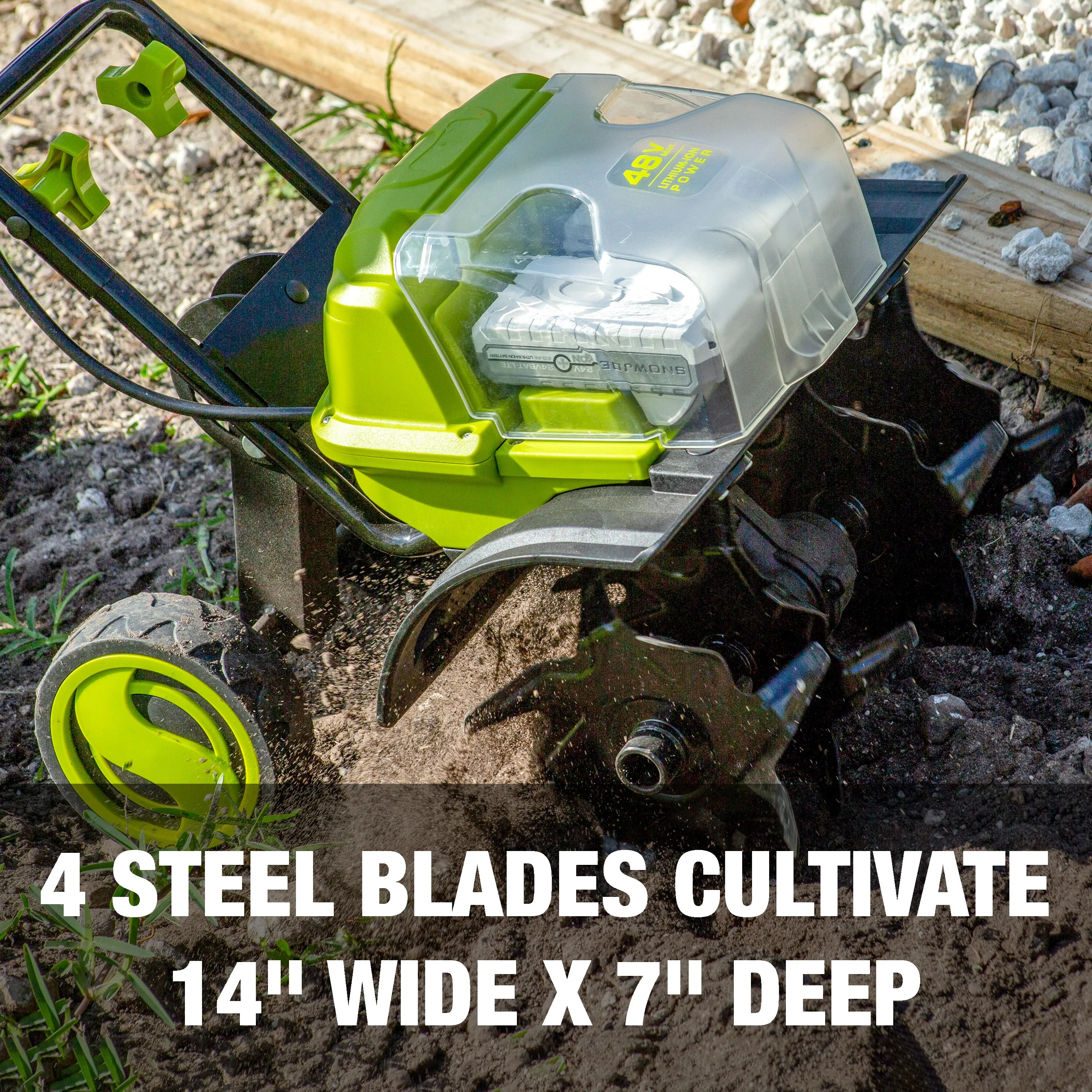 Sun Joe 24V-X2-TLR14-CT 48-Volt IONMAX Cordless Garden Tiller/Cultivator | Tool Only