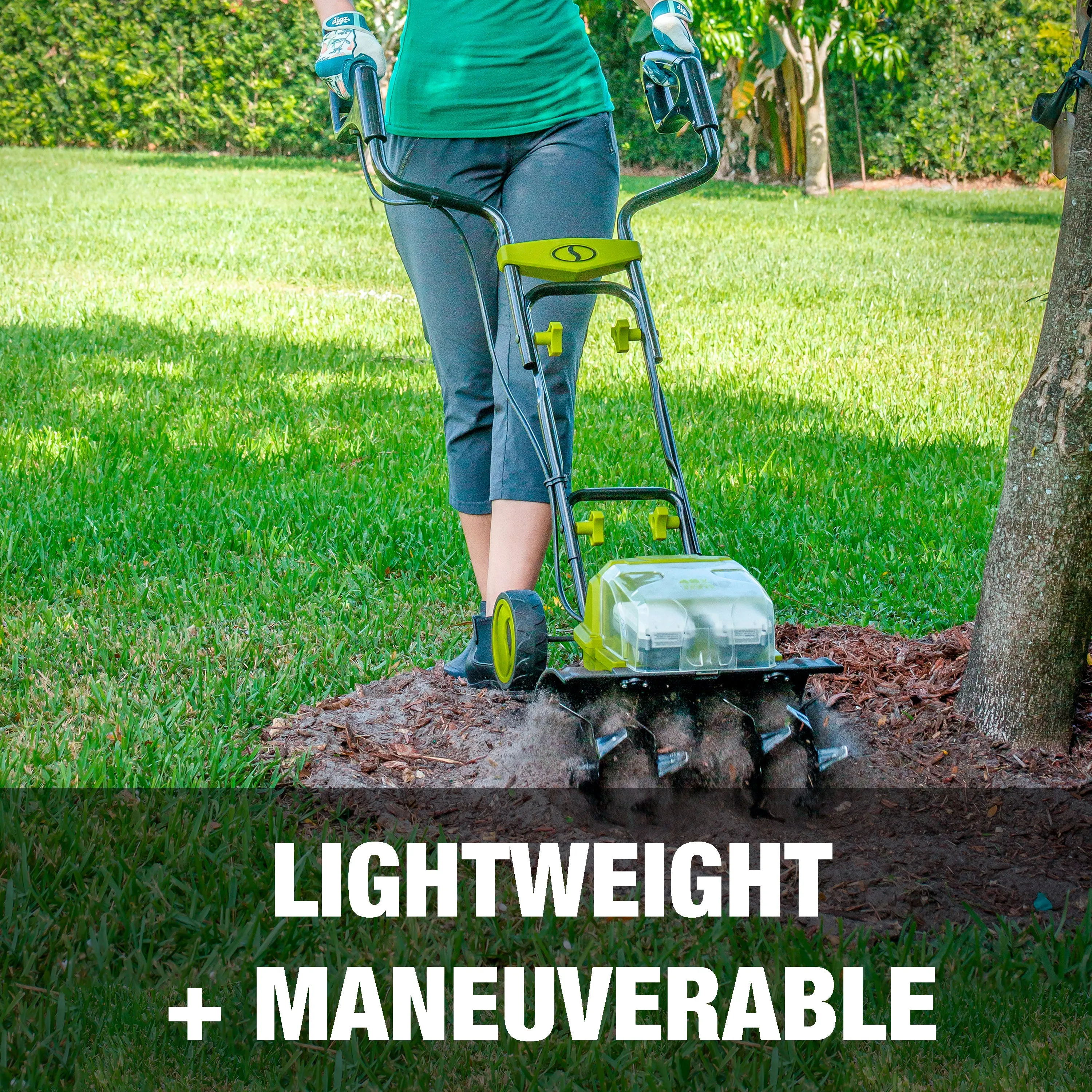 Sun Joe 24V-X2-TLR14-CT 48-Volt IONMAX Cordless Garden Tiller/Cultivator | Tool Only