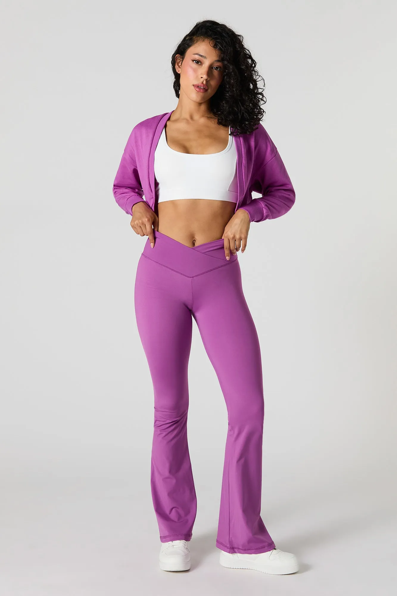 Surplice Waist Flare Pant