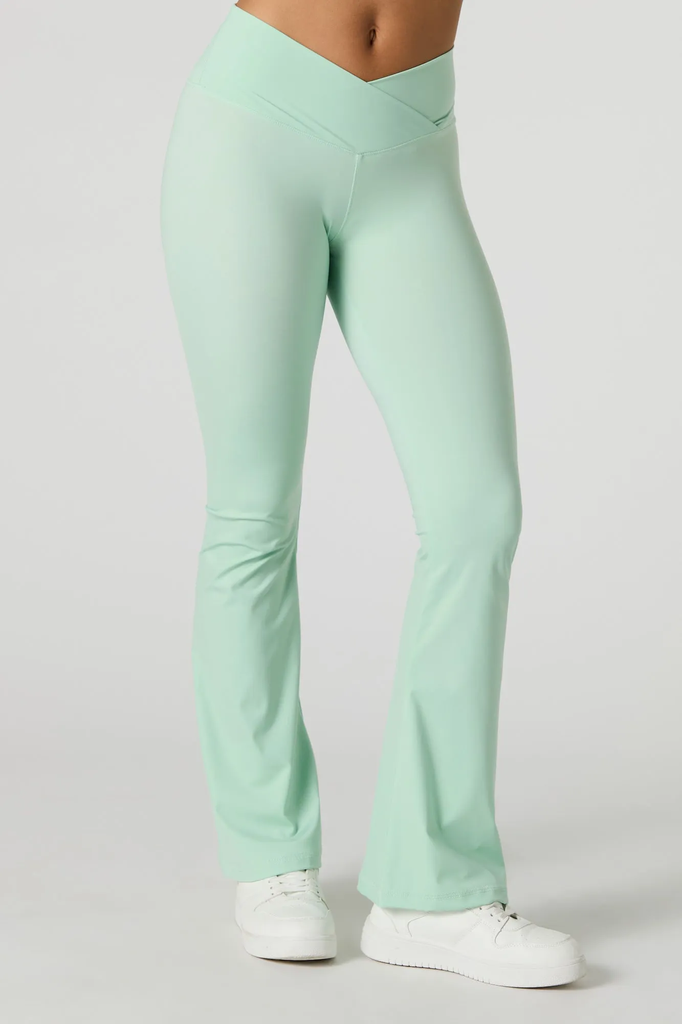 Surplice Waist Flare Pant