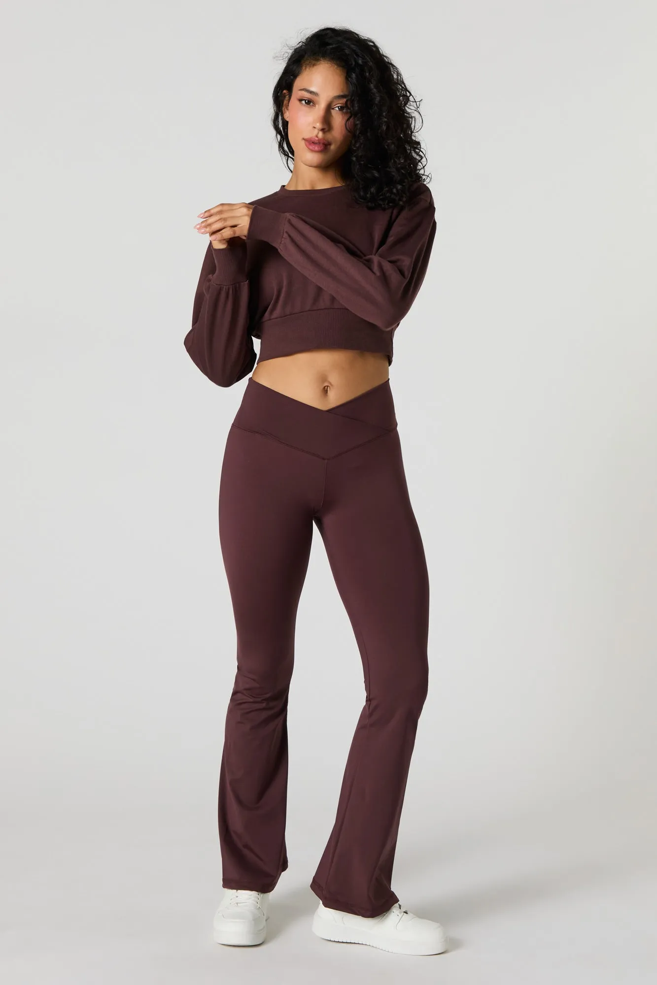 Surplice Waist Flare Pant