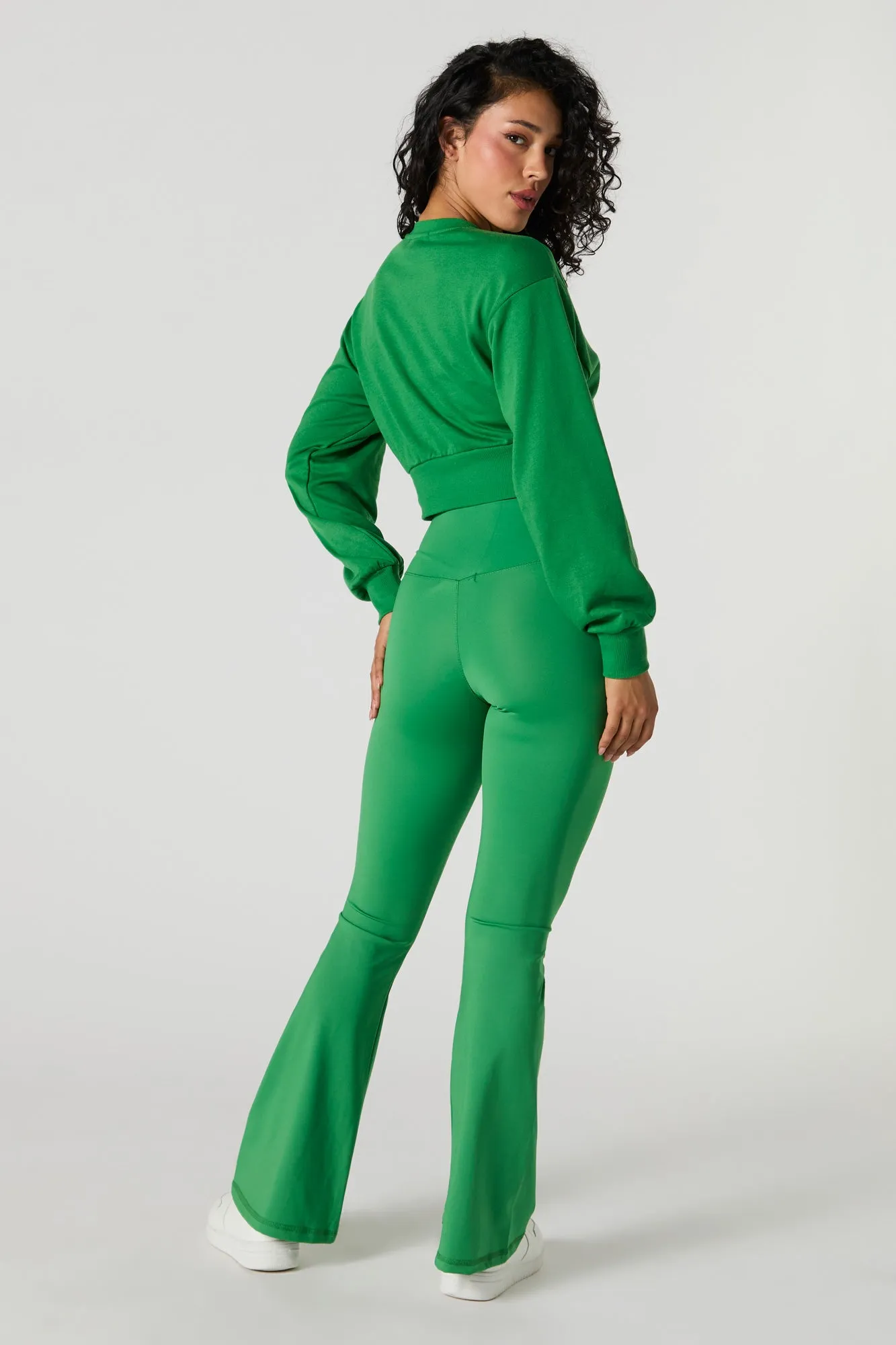 Surplice Waist Flare Pant