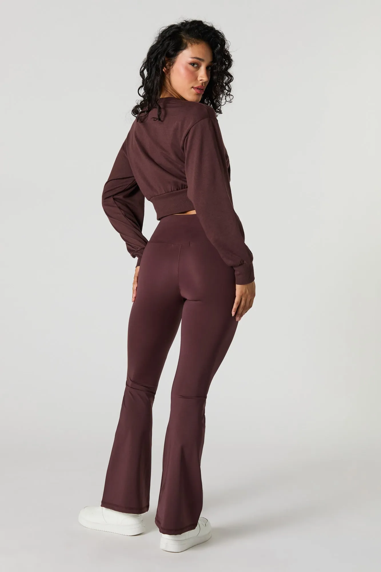 Surplice Waist Flare Pant