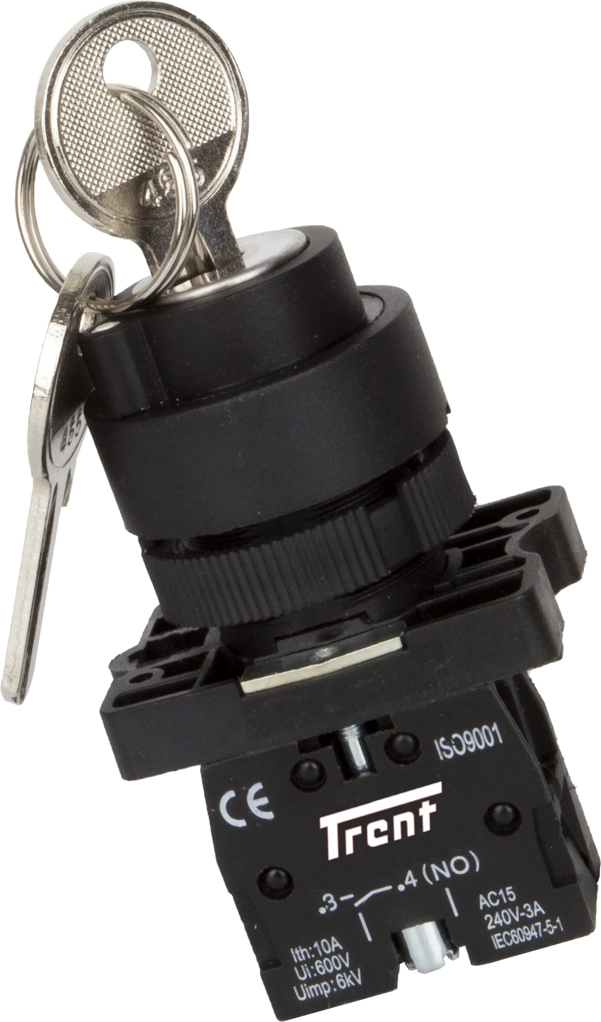 TRB-BG25, Toggle KeySwitch 2 Pos Latched Black 1NO   1NC, IEC60947-5-1
